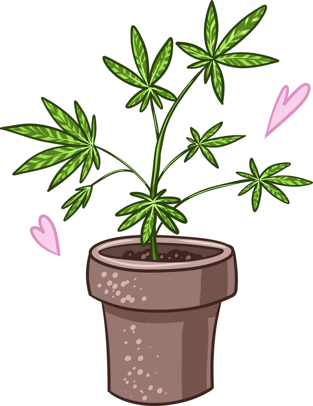 Cannabis cones. Marijuana Branch, Illustration of Medical Weed
